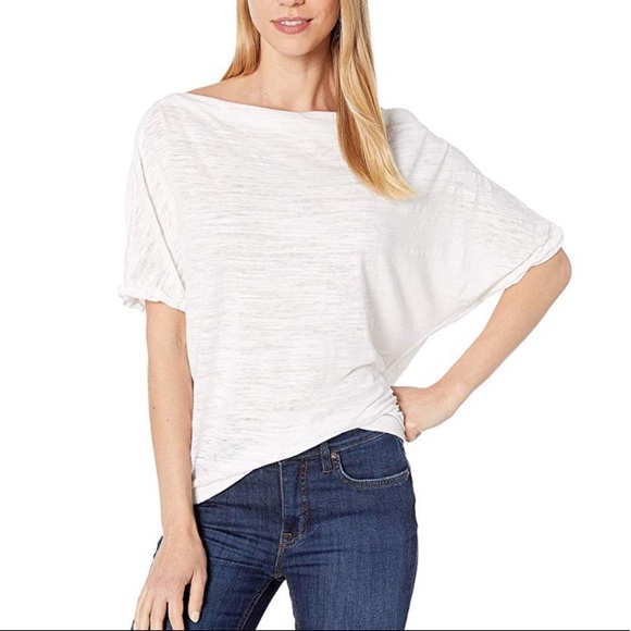 Free People Astrid Burnout Short Sleeve Tee white - Picture 2 of 10